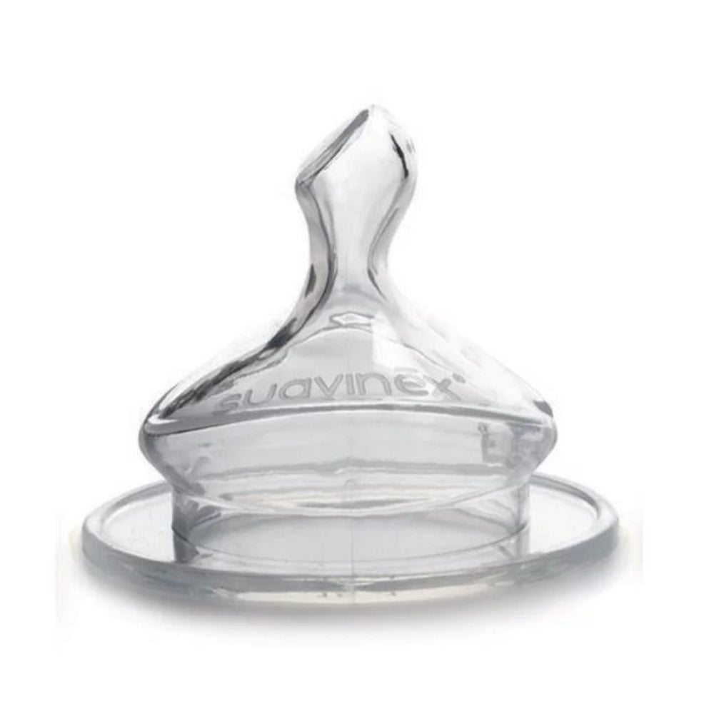 Suavinex Smoczek do butelek S1 roz.M silikon 2 szt. 6 msc+