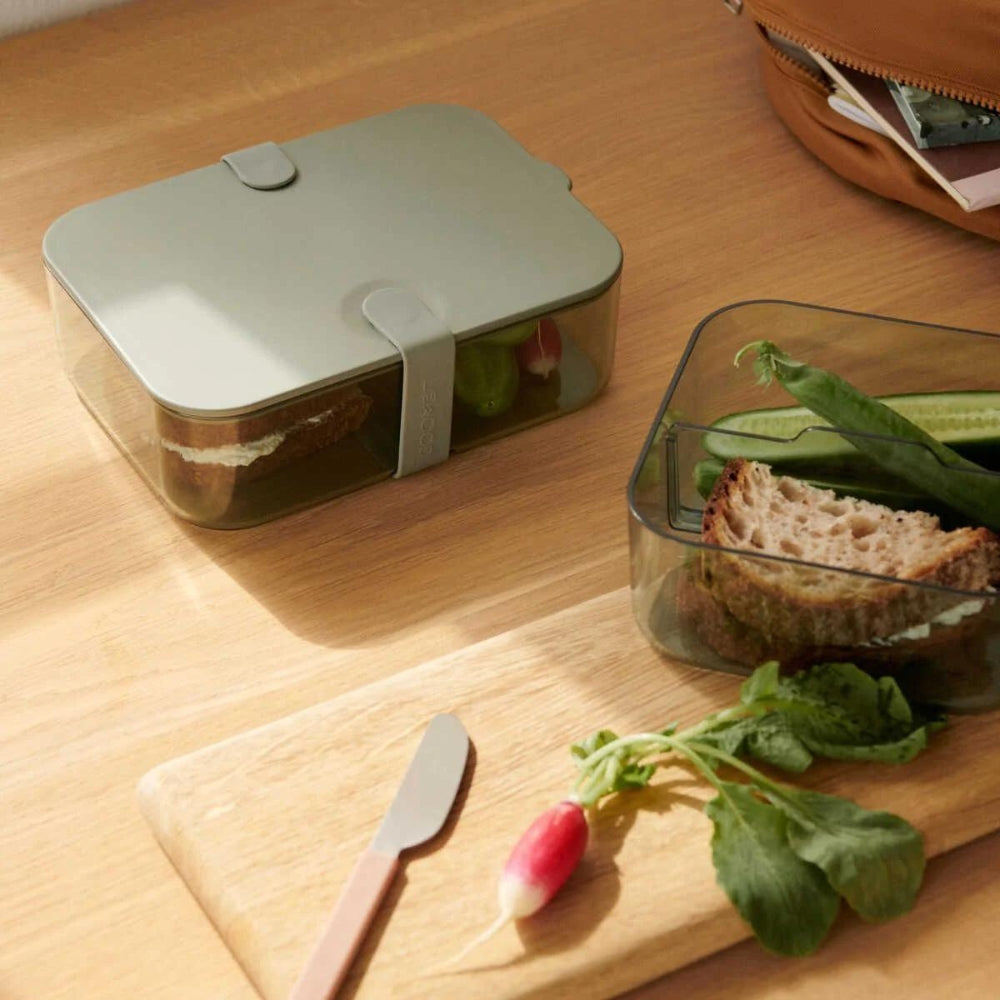 Liewood Lunchbox do szkoły Carin Large Faune green/Peppermint