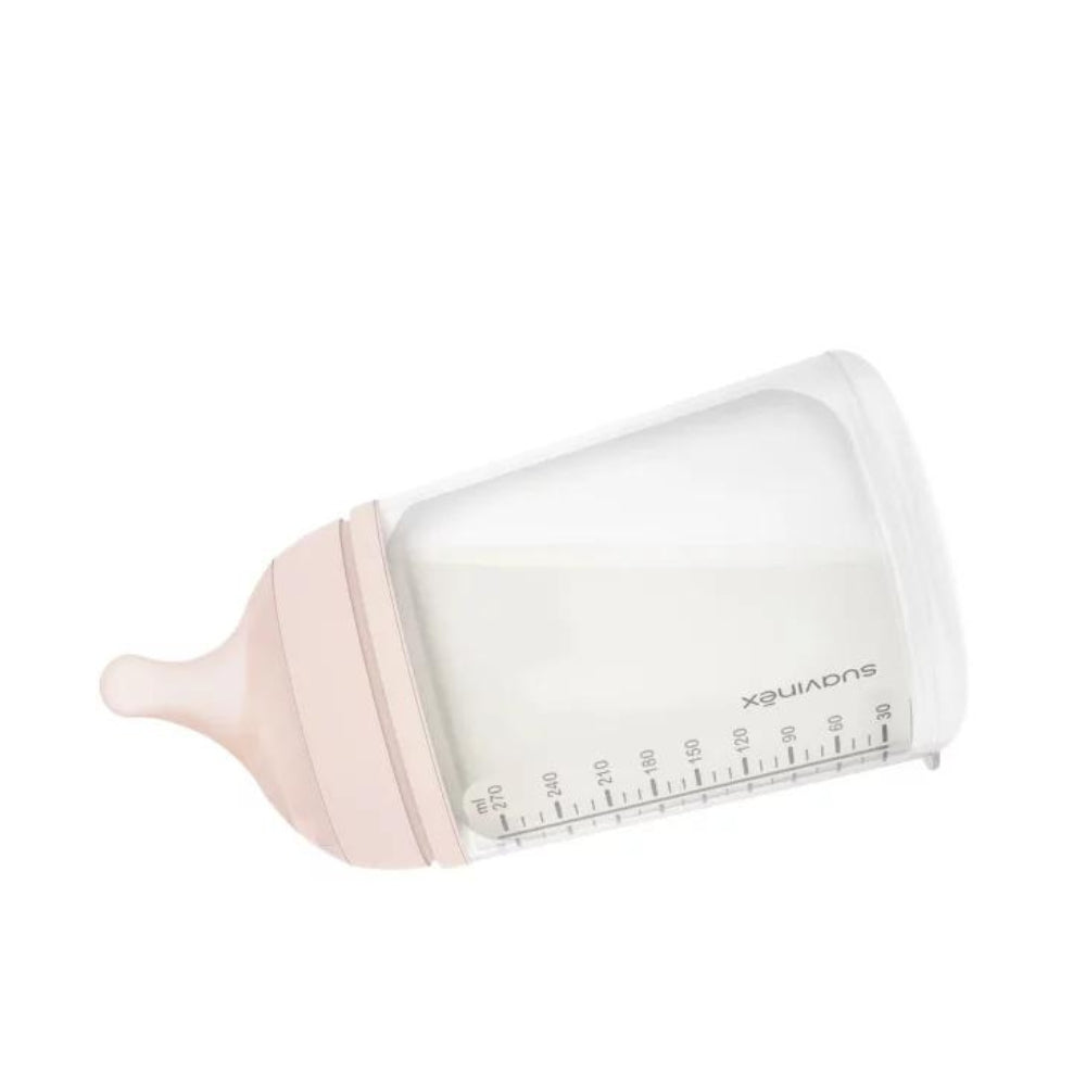 Suavinex zestaw startowy Zero butelka 180ml regulowany przepływ smoczek -2-2m