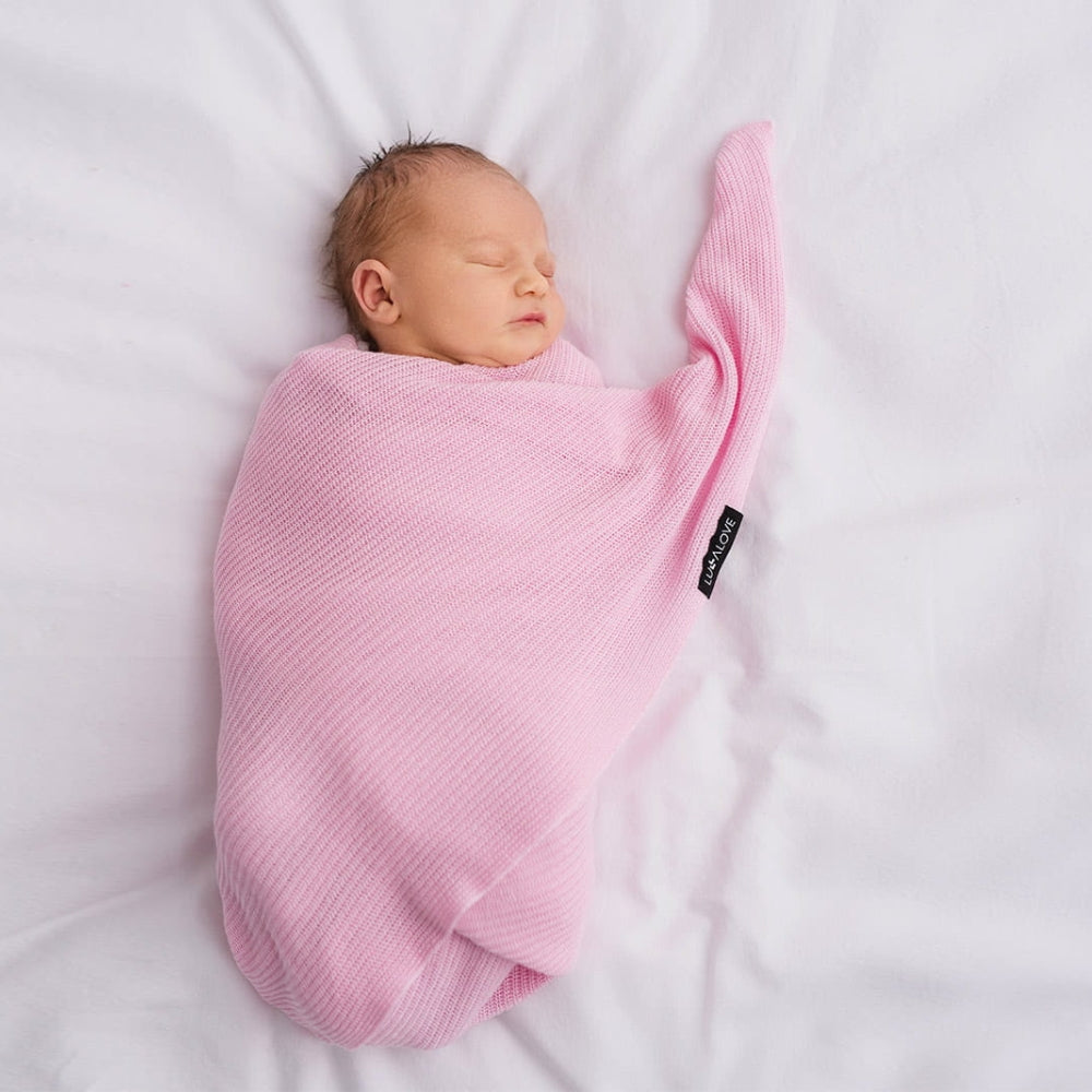 Lullalove otulacz kocyk dla niemowlaka bambusowy mgiełka kokos