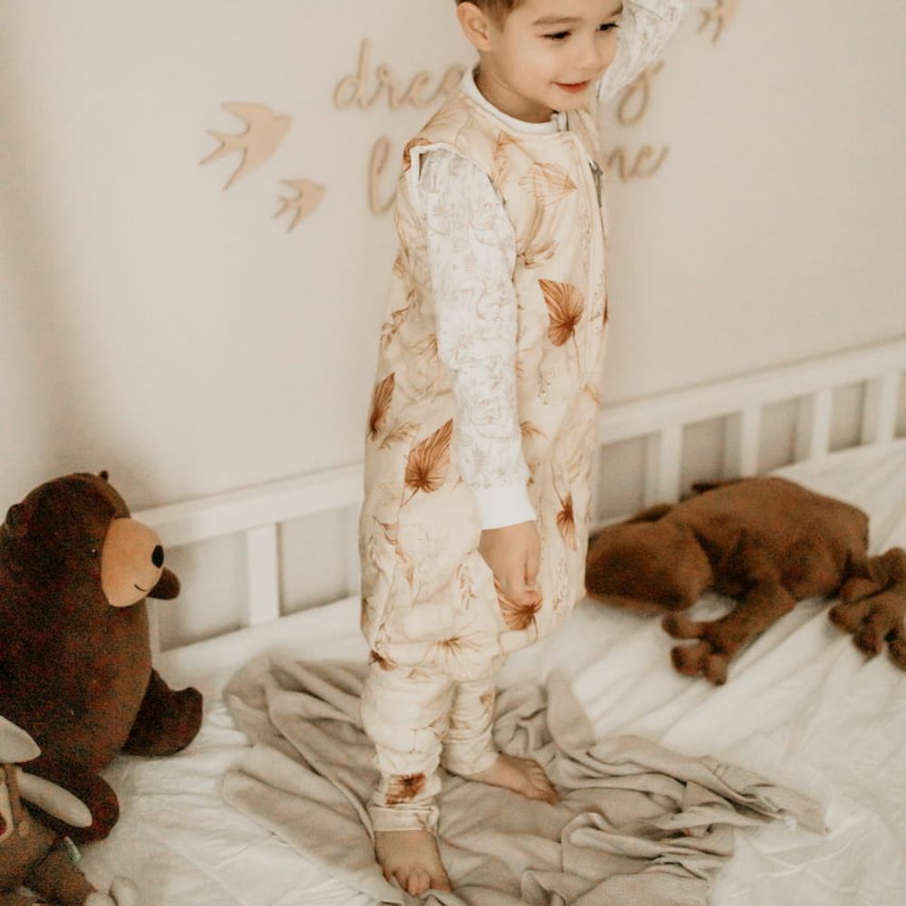 Sleepee Dwustronny śpiworek z nogawkami bohemian sand bohemian botanic 1-2 lat
