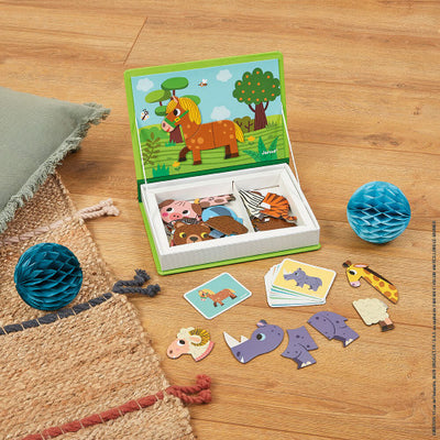Janod Magnetyczna układanka Magnetibook   zwierzęta - 4kidspoint.pl