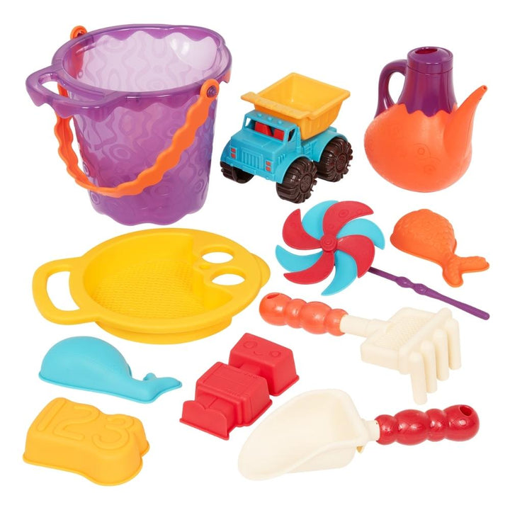 B.Toys Zestaw akcesoriów plażowych w torbie pomarańczowy