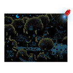 Janod Świecące puzzle dla dzieci z mini lampką UV Las 24 el.