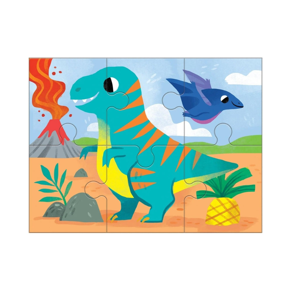 Mudpuppy Puzzle dla dzieci zestaw 4 puzzli w pudełku Dino Friends