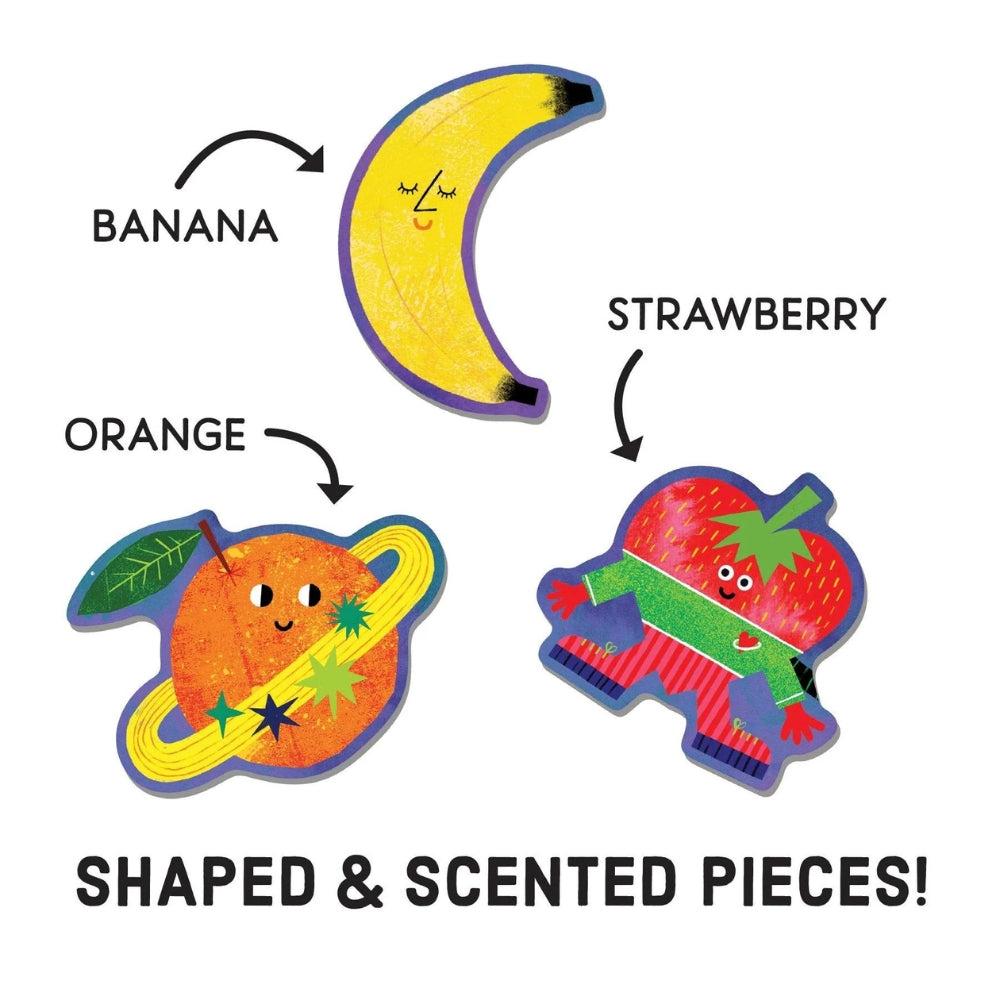 Mudpuppy Puzzle dla dzieci Cosmic Fruits Scratch and Sniff 60 el.