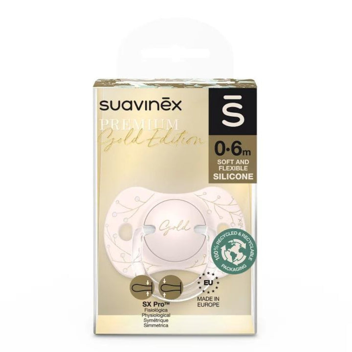 Suavinex Smoczek dla niemowlaka SX Pro Gold Edition Różowy 0-6m