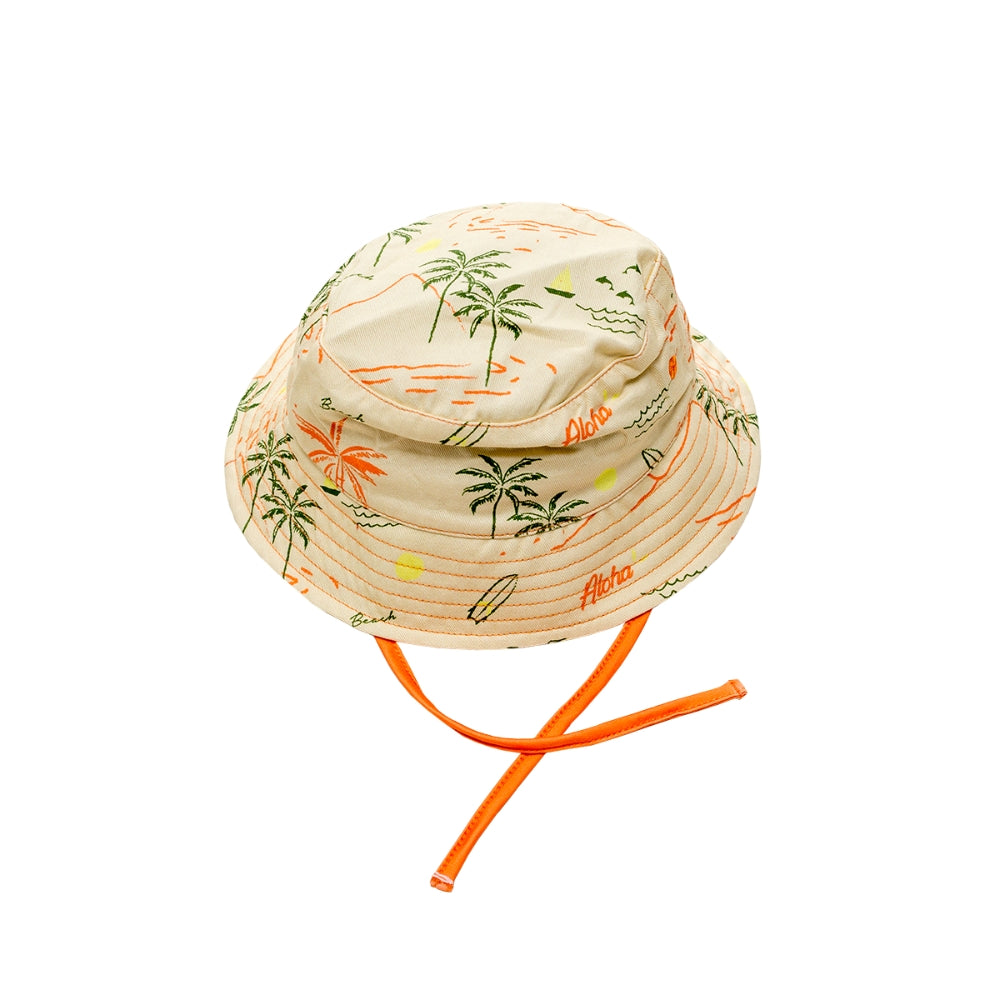 Ducksday Jednoczęściowy strój kąpielowy dla dziecka + bucket hat Waikiki  rozmiar 98