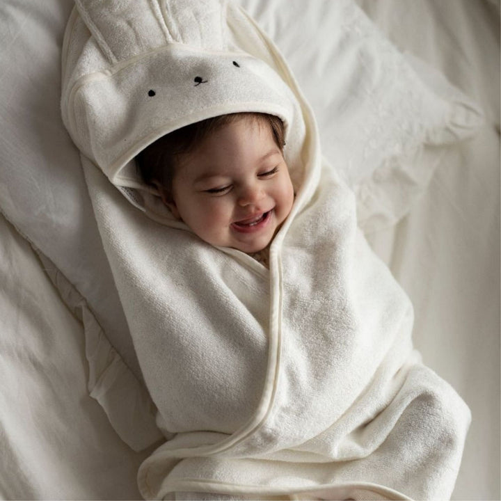 Memi Bambusowy ręcznik dla niemowlaka 85 x 85 cm cream