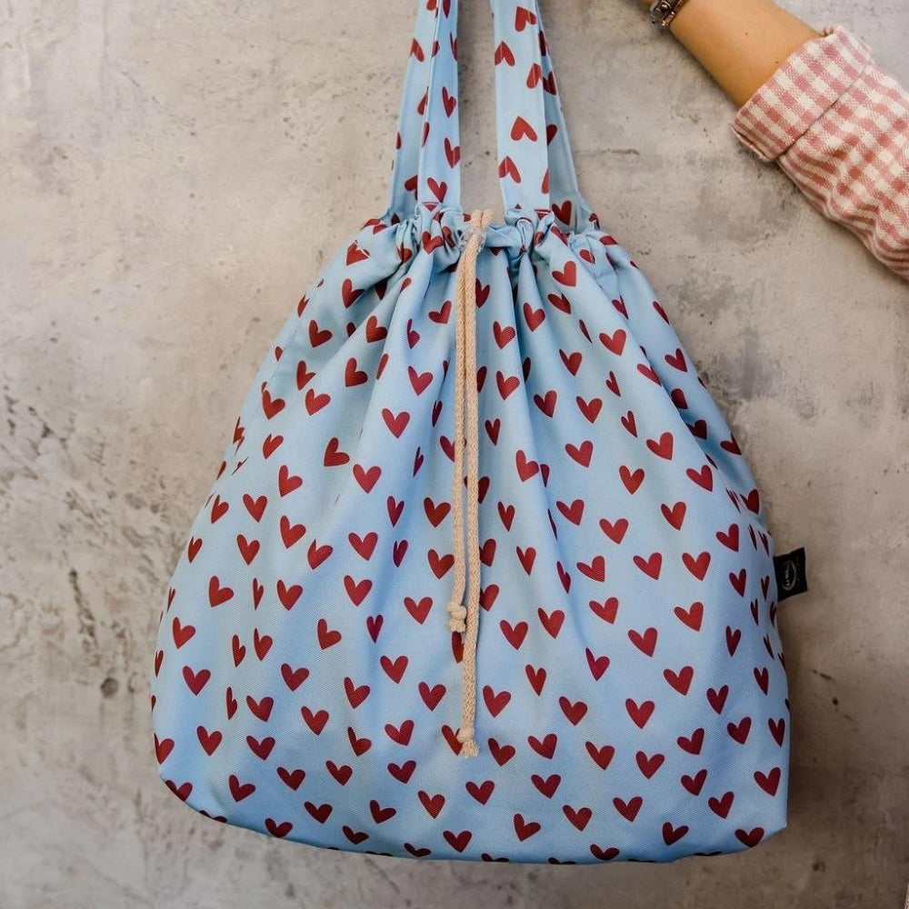 La Millou Shopper Bag z kieszonką Heartbeat Blue