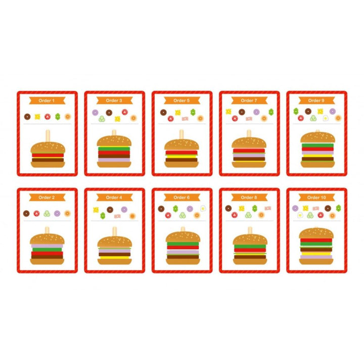 Woopie Układanka dla dzieci Burger Restauracja 15 elementów