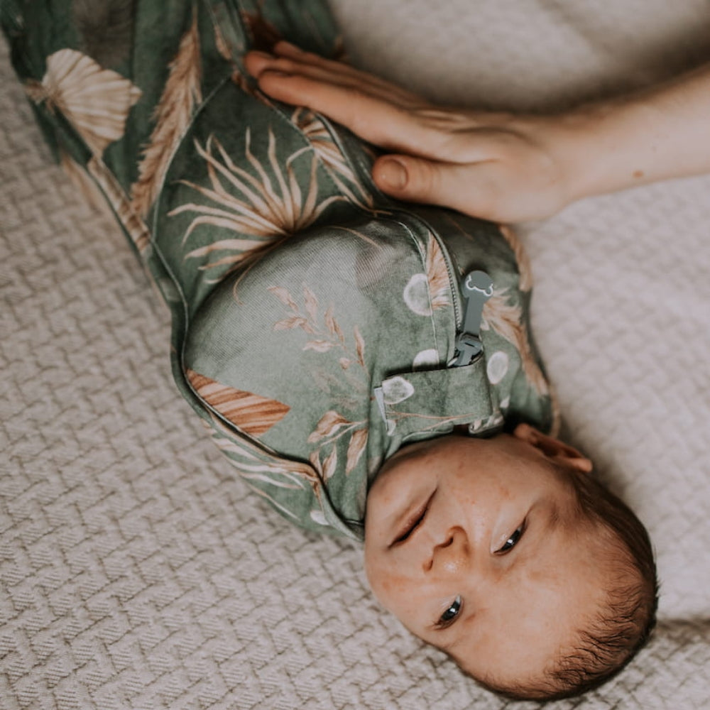 Sleepee otulacz niemowlęcy first step z czapeczką bohemian green