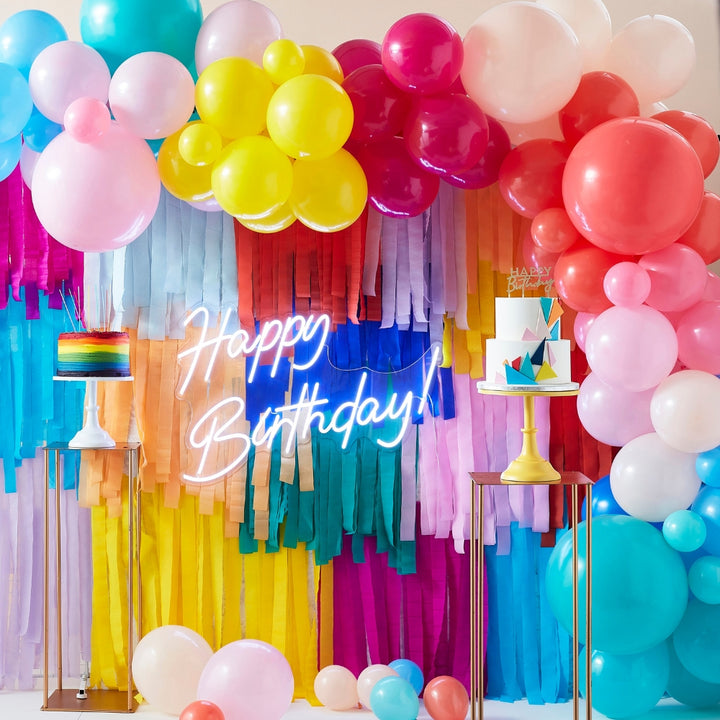 Gingerray balony foliowe Rainbow Brights Bead Confetti Filled Balloons