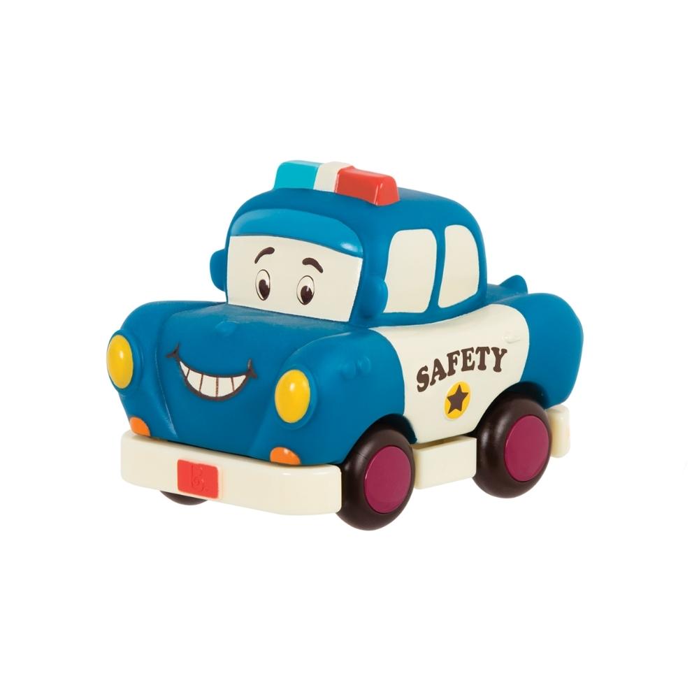 B.Toys Trzy miękkie autka z napędem - Radiowóz, Bus, Pickup