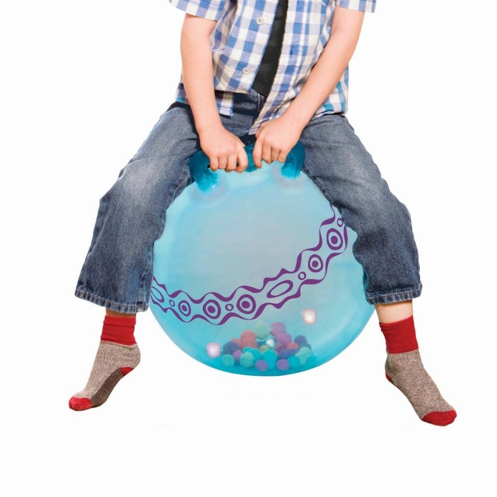 B.Toys Piłka do skakania przeźroczysta niebieska hop n’glow