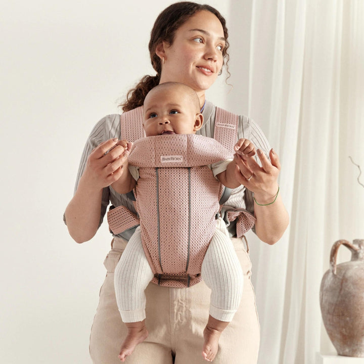 BABYBJORN nosidełko dla niemowlaka MINI 3D Mesh zgaszony róż