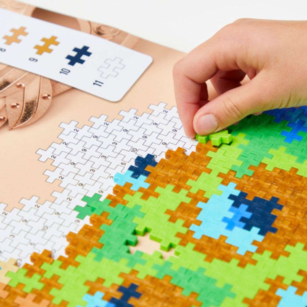 Plus Plus Puzzle dla dzieci 800 szt Paw Układanie po numerach