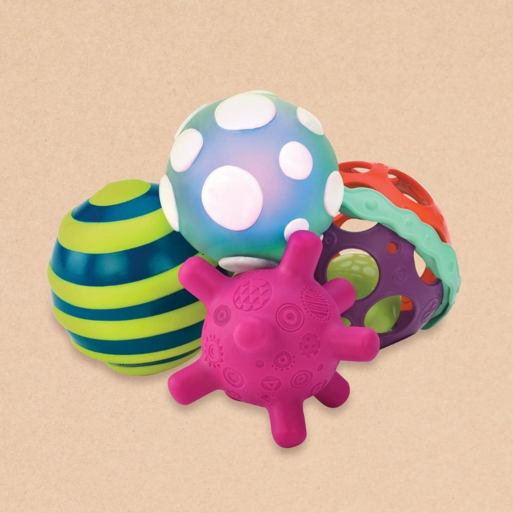 B.Toys Zestaw 4 piłek sensorycznych dla maluszków