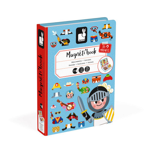 Janod Magnetyczna układanka Magnetibook   ubieranki chłopczyk - 4kidspoint.pl
