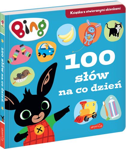 Książka dla dzieci z otwieranymi okienkami 100 słów na co dzień Bing - 4kidspoint.pl