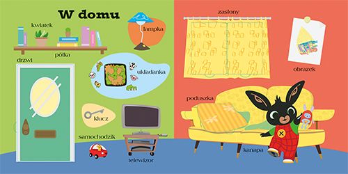 Książka dla dzieci z otwieranymi okienkami 100 słów na co dzień Bing - 4kidspoint.pl