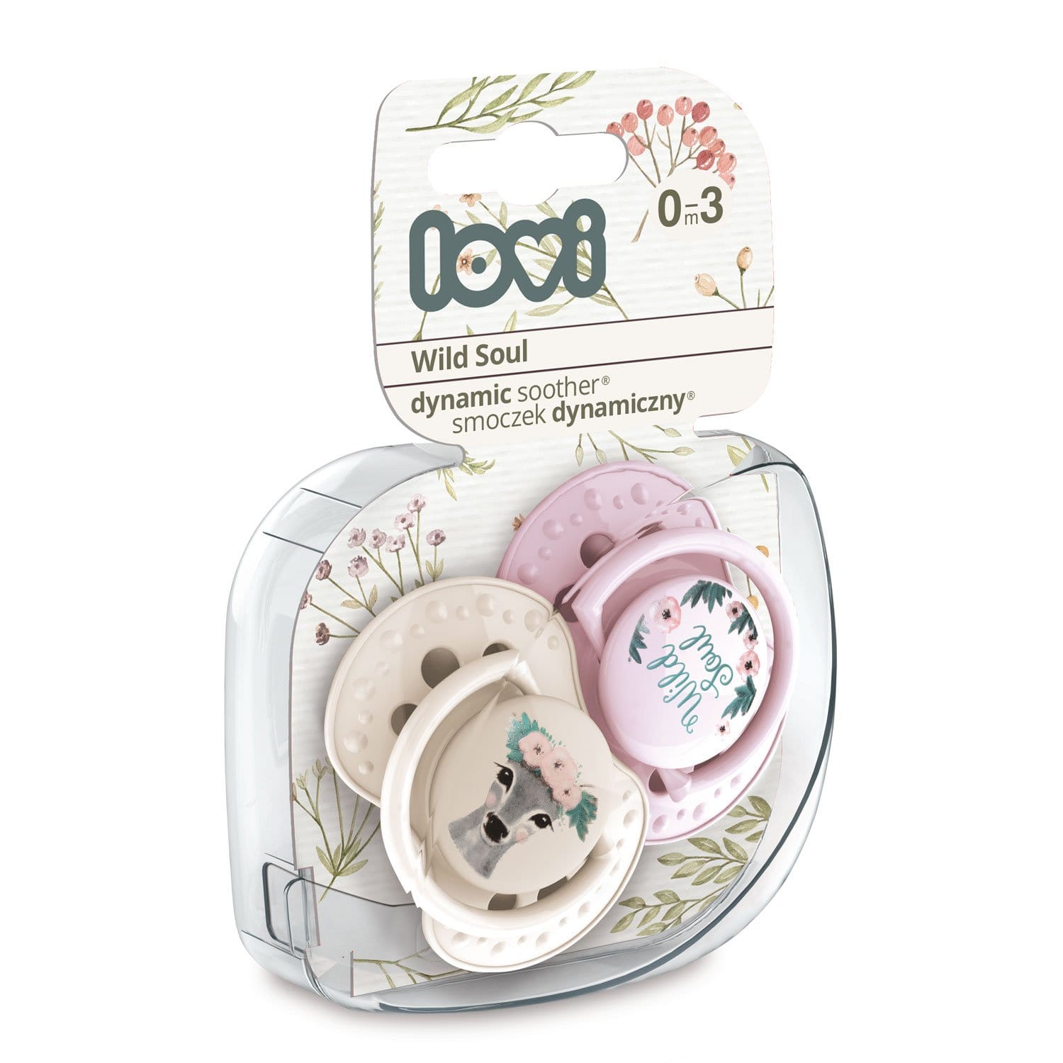 LOVI Smoczek silikonowy dynamiczny 0-3m 2 szt Wild Soul Girl - 4kidspoint.pl