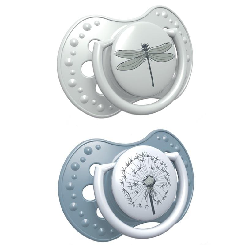 LOVI Smoczek silikonowy dynamiczny 3-6m 2 szt Botanic Boy - 4kidspoint.pl