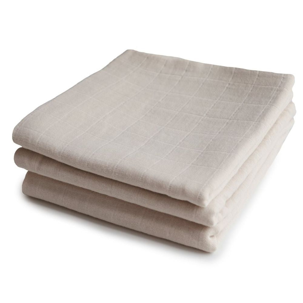 Mushie Pieluszki Muślinowe 3-Pack Fog