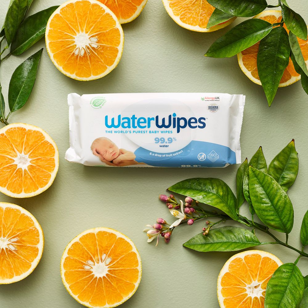 WaterWipes Chusteczki nawilżane czystą wodą z ekstraktem owocowym 60 szt.