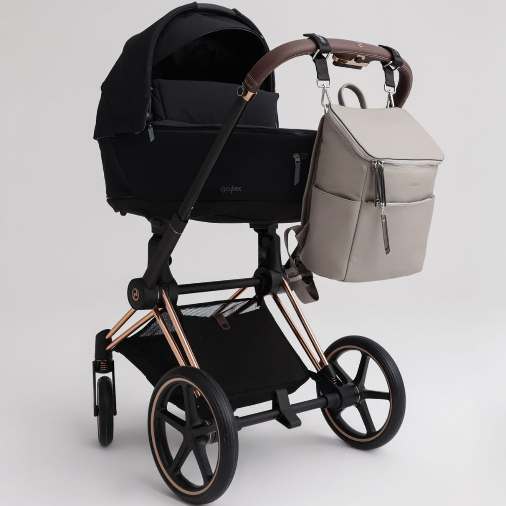 JOISSY Plecak dla mamy ROOMY stone grey/silver