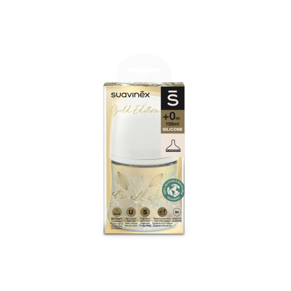 Suavinex Butelka dla niemowląt SX Pro Gold Premium Szara 150 ml