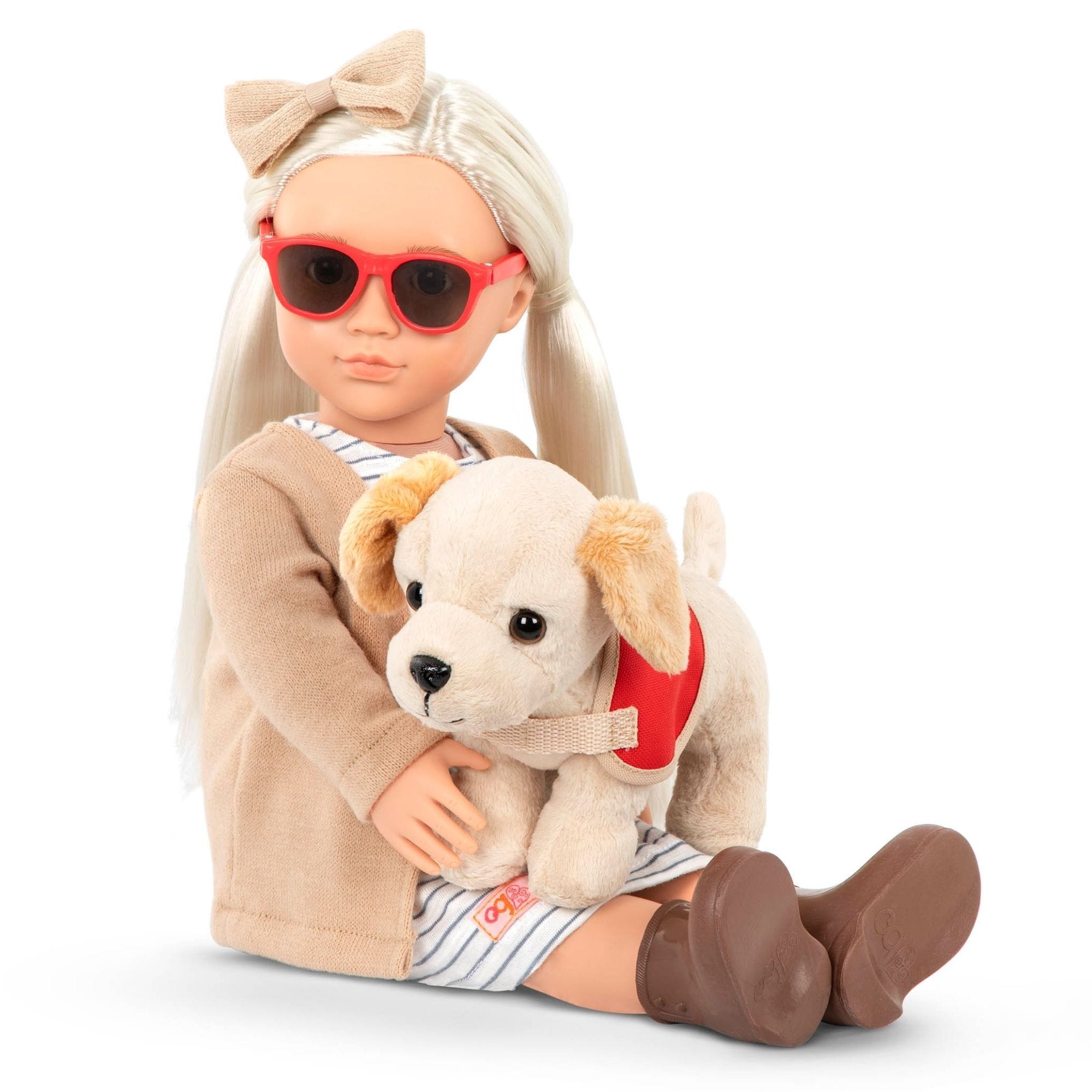 Our Generation Lalka dla dzieci Marlow 46cm niewidoma z psem przewodnikiem - 4kidspoint.pl