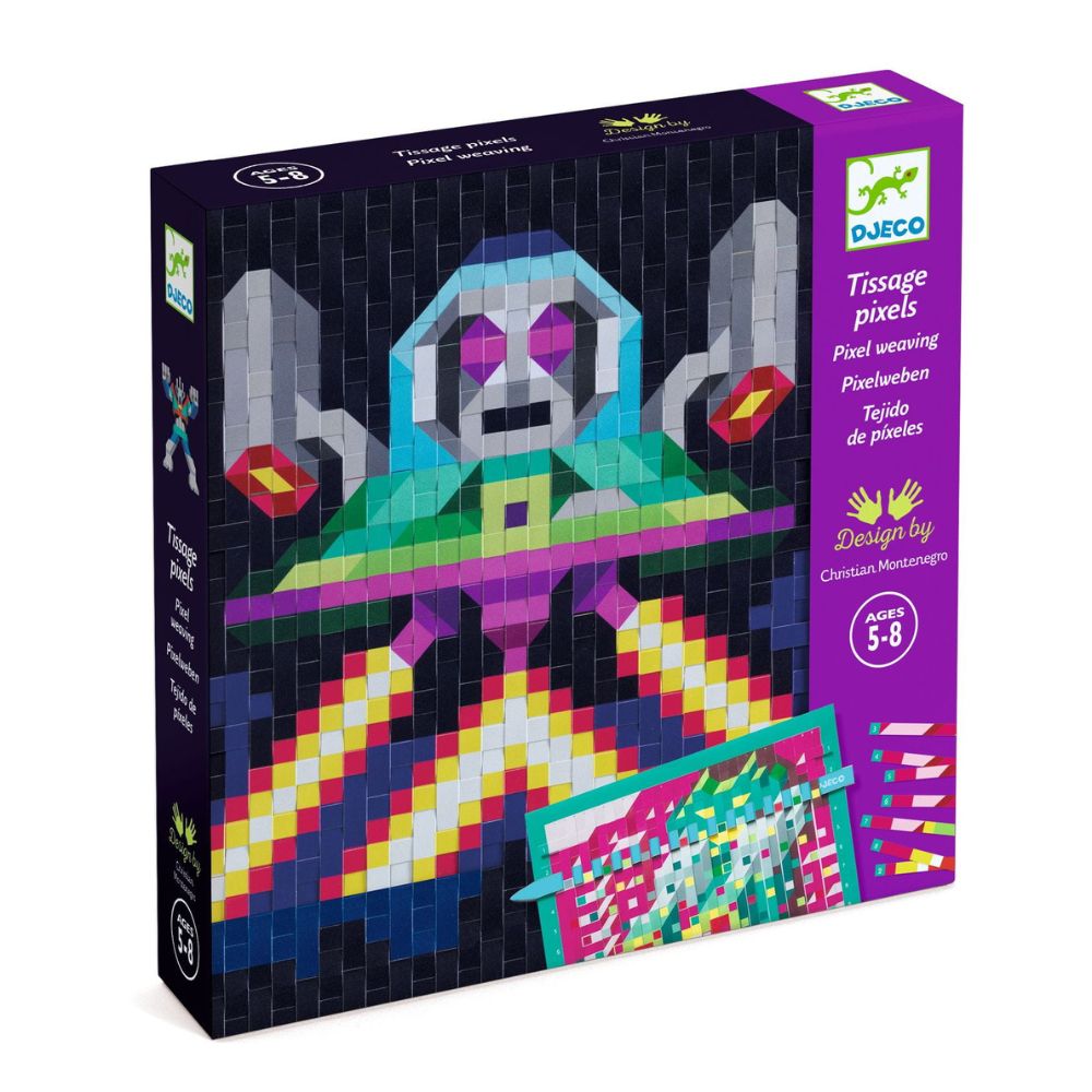 Djeco Zestaw kreatywny dla dzieci Pixel Art Najeźdźcy