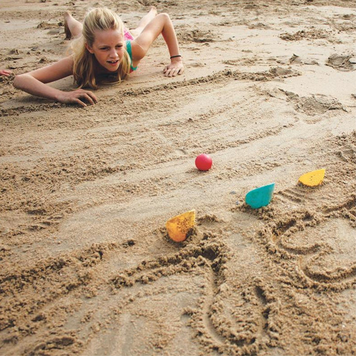 QUUT Zabawki do piasku 2 łopatki z piłeczką Cuppi Lagoon Green + Calypso Pink - 4kidspoint.pl