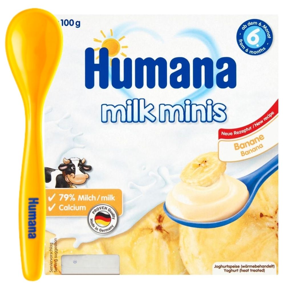 Humana Deserki mleczne Milk Minis o smaku bananowym - 4kidspoint.pl