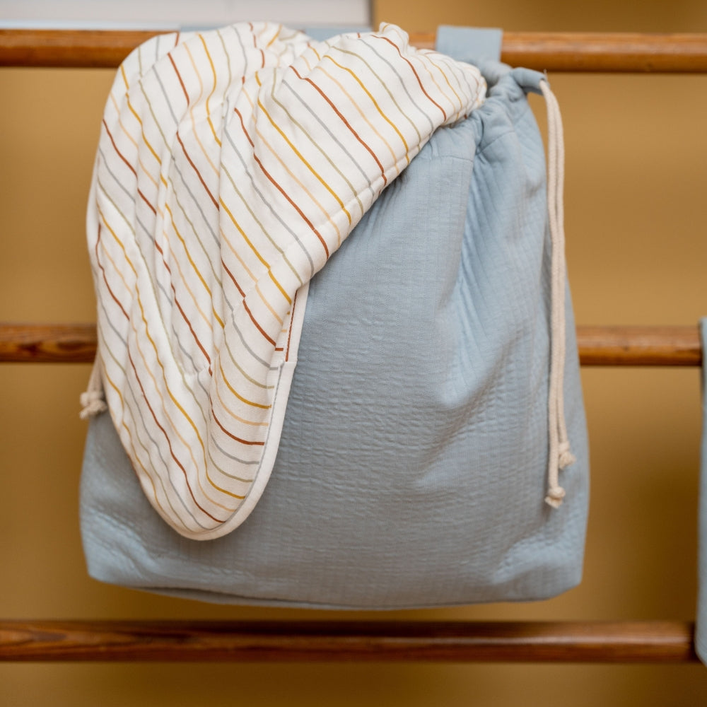 Little Dutch Otulacze dla niemowląt Vintage Sunny Stripes Pure Soft Blue 70 x 70 cm 2 szt