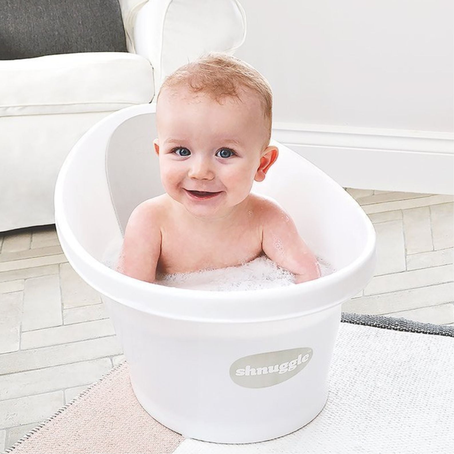 Shnuggle Wanienka dla Niemowlaka z Odpływem Baby Taupe