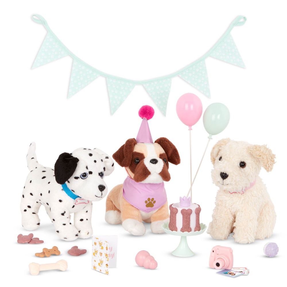 Our Generation Akcesoria dla lalki Party Pups Przyjęcie urodzinowe pupila