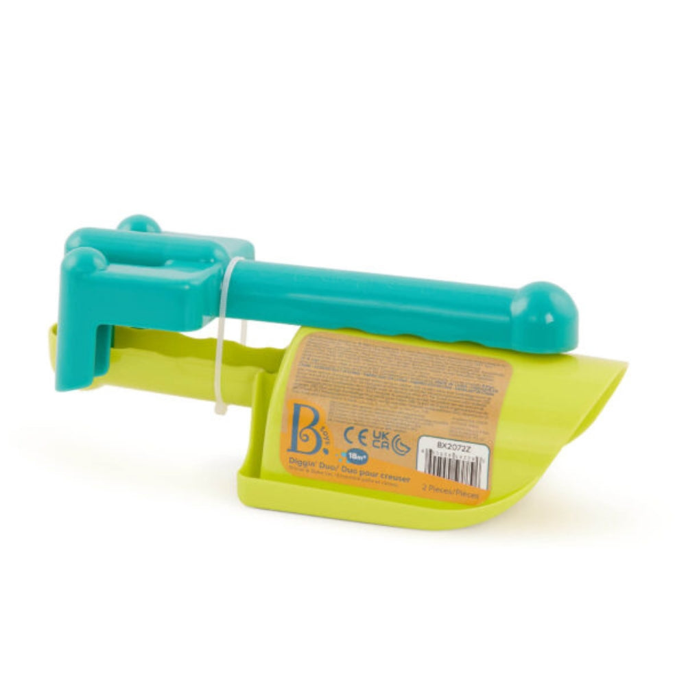 B.toys Zabawki do piasku Diggin’ Duo – łopatka i grabki