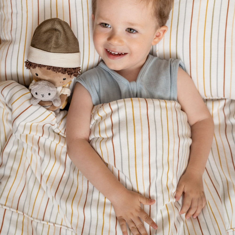 Little Dutch Bawełniany ręcznik dla niemowlaka duży Vintage Sunny Stripes