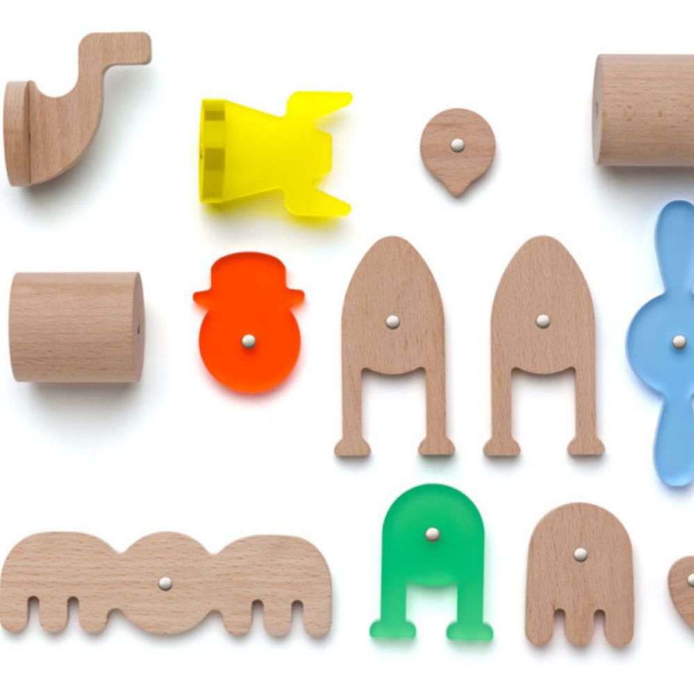 LEKKID Konstrukcyjne drewniane klocki magnetyczne dla dzieci Dżungla