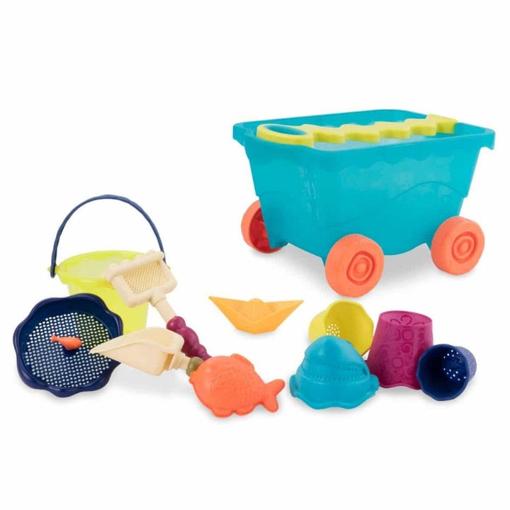 B.Toys Wózek-wagon z akcesoriami plażowymi niebieski transparentny