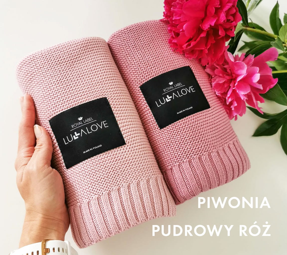 Lullalove Koc bambusowy 80x100 piwonia
