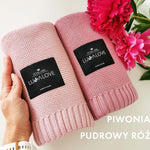 Lullalove Koc bambusowy 80x100 piwonia
