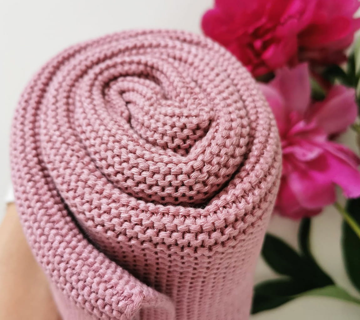 Lullalove Koc bambusowy 80x100 piwonia