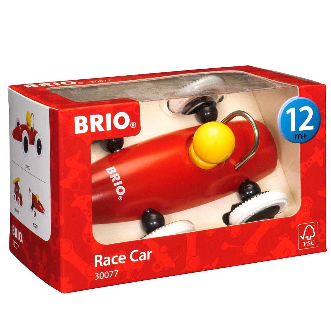 BRIO Samochodzik Drewniany Wyścigówka Czerwony
