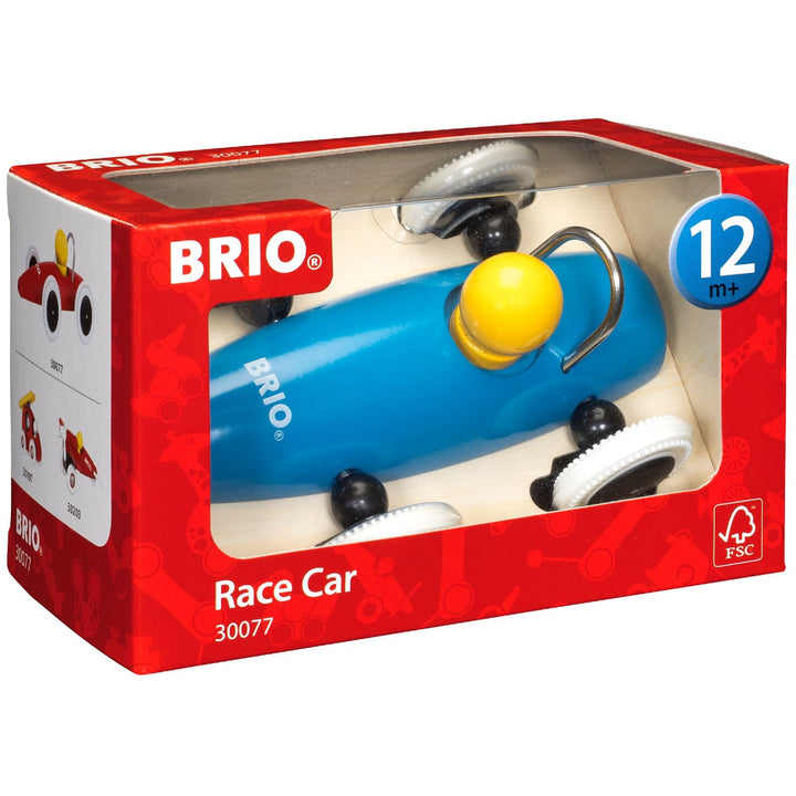 BRIO Samochodzik Drewniany Wyścigówka Niebieski