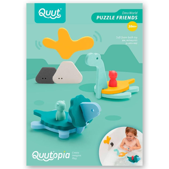 Quut Puzzle piankowe dla dzieci do kąpieli Quutopia Dinozaury 3D