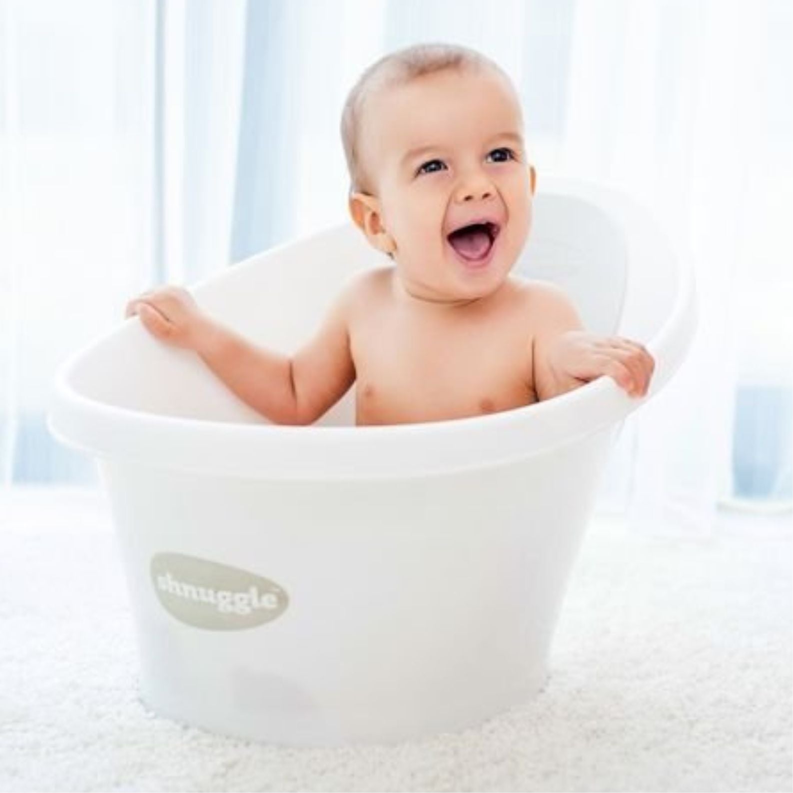 Shnuggle Wanienka dla Niemowlaka z Odpływem Baby Taupe
