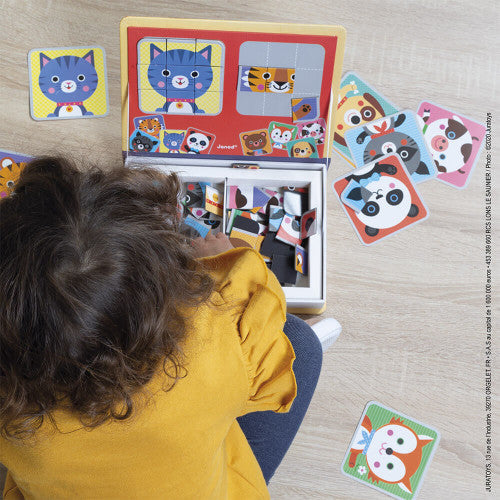 Janod Magnetyczna układanka Magnetibook   zwierzątka - 4kidspoint.pl